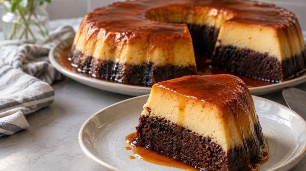 طرز تهیه فلن کیک شکلاتی با کارامل؛ آموزش مرحله به مرحله طرز تهیه فلن کیک شکلاتی با کارامل؛ آموزش مرحله به مرحله